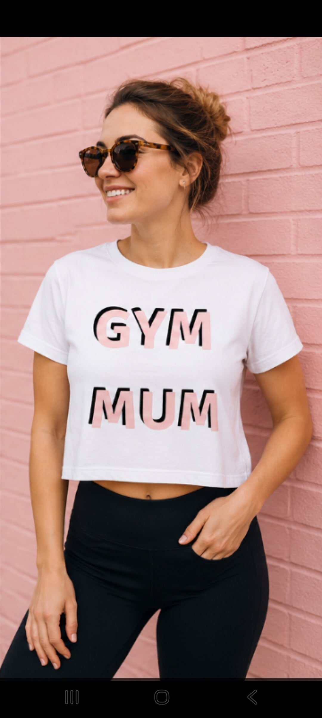 Women's Cropped Tee  GYM MUM