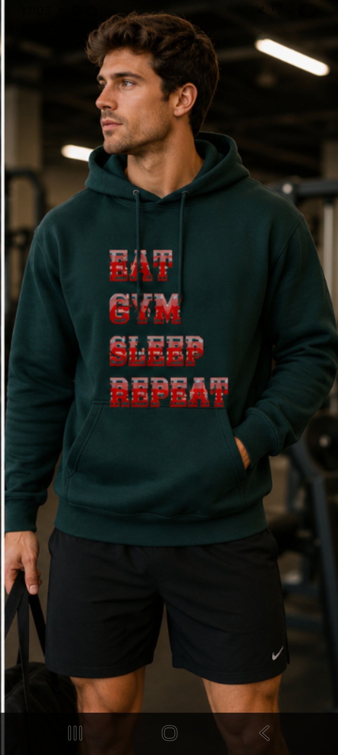 Heavy Hoodie EAT GYM SLEEP REPEAT