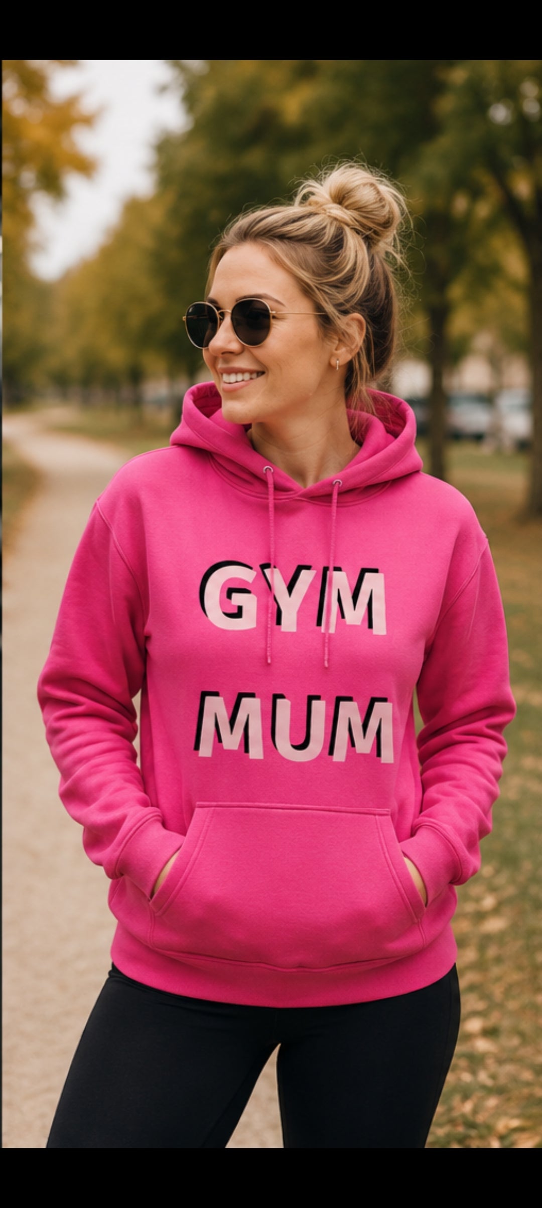 COLLEGE HOODIE, GYM MUM