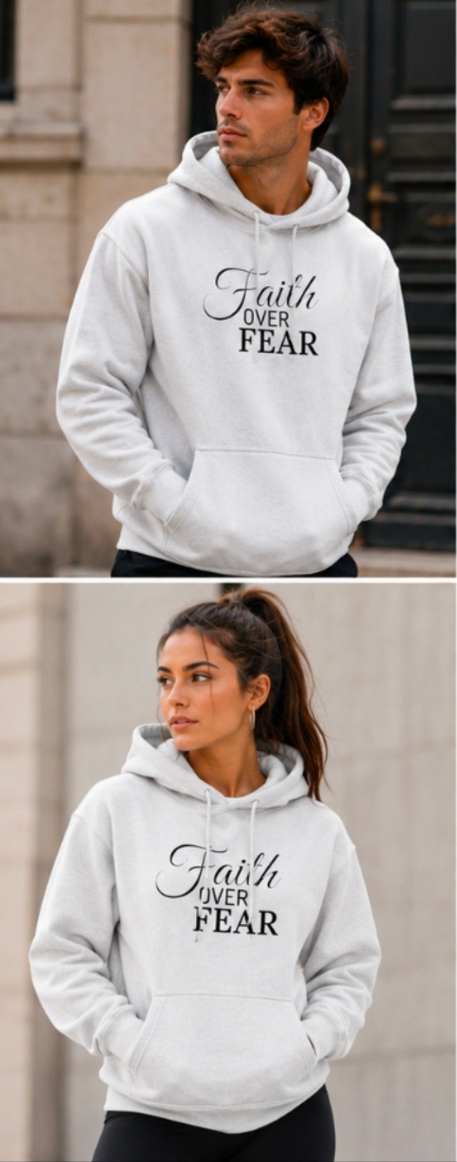 College Hoodie Faith OVER FEAR
